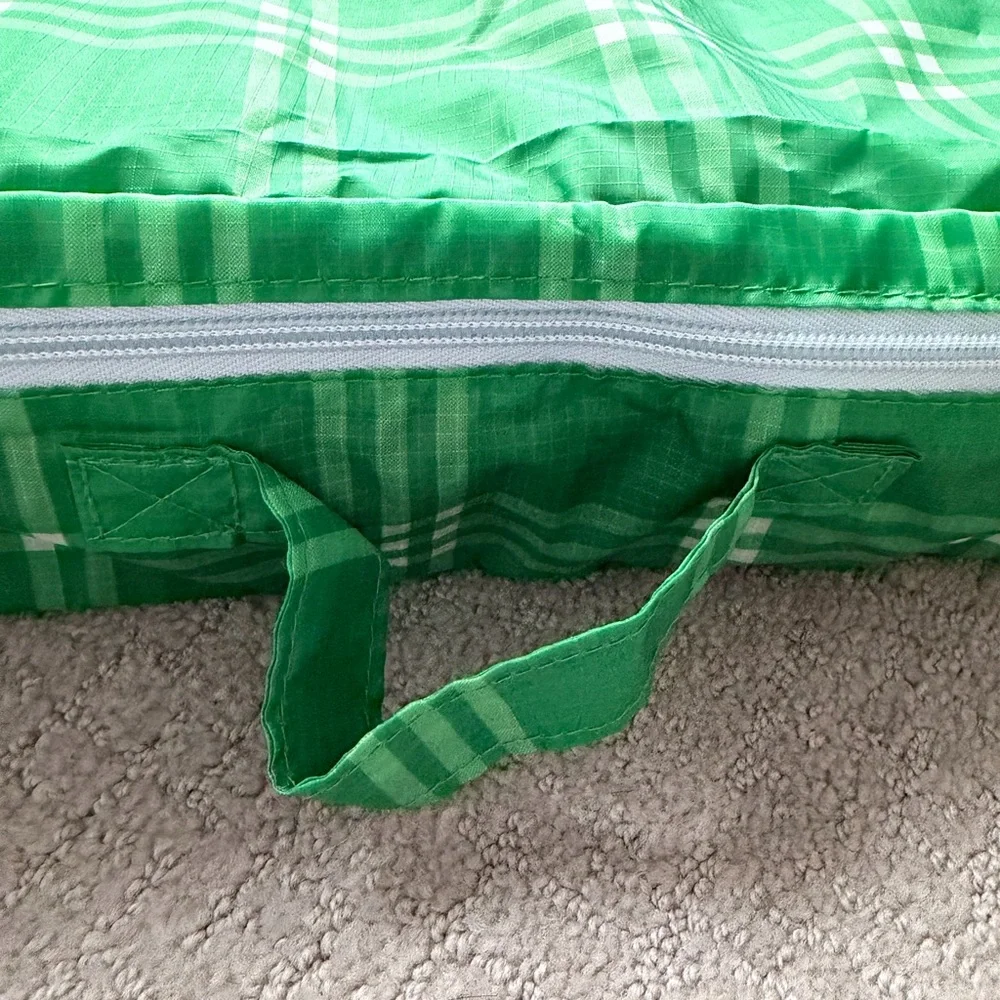 Hearth & Hand (Magnolia) Green Plaid Packing Cube - x large travel organization